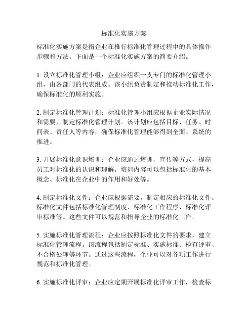 标准化实施方案