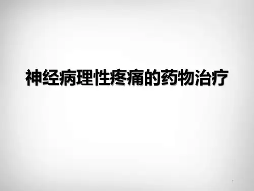 神经病理性疼痛药物治疗ppt课件
