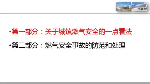 城市燃气培训课件-城镇燃气安全管理