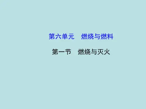 八年级化学全册 61 燃烧与灭火 鲁教版五四制PPT课件