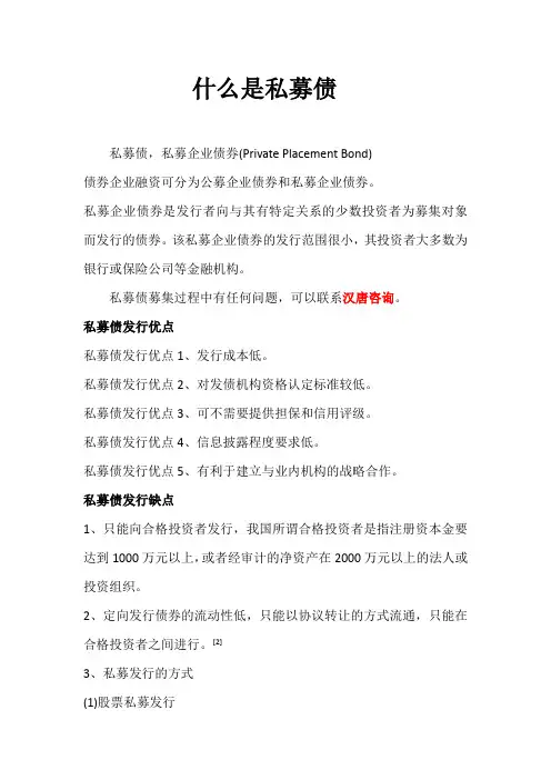 什么是私募债