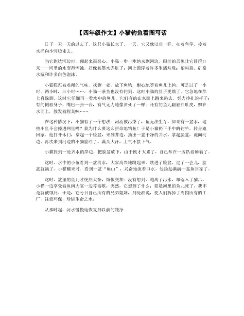 【四年级作文】小猫钓鱼看图写话