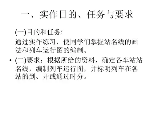 列车调度指挥(第3版)编制运行图习题课