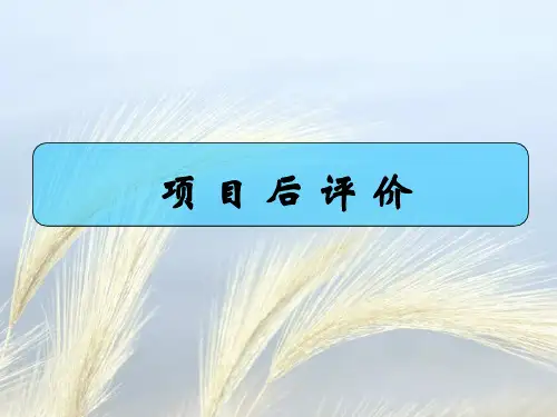 项目后评价