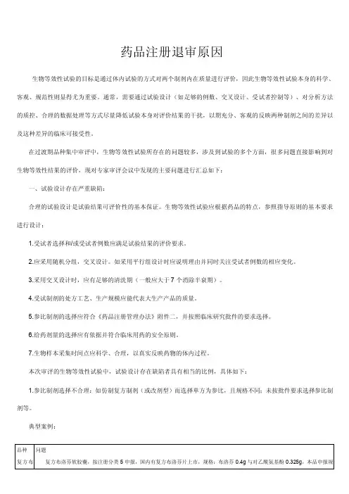 药品退审案例分析2