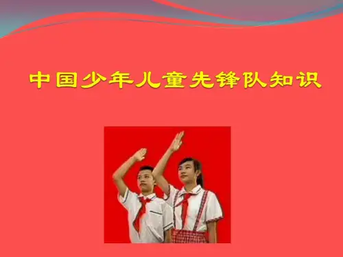 主题班会PPT课件 中国少年先锋队知识