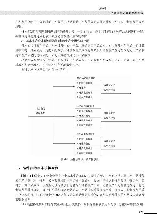 品种法的成本核算举例_成本会计_[共7页]