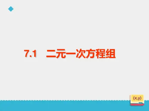 鲁教版(五四学制)七年级数学下册课件二元一次方程组(共17张ppt)