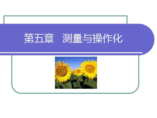 社会学研究方法   5测量与操作化