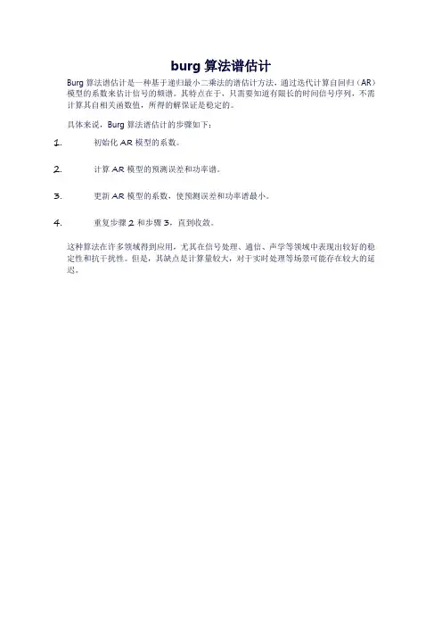 burg算法谱估计