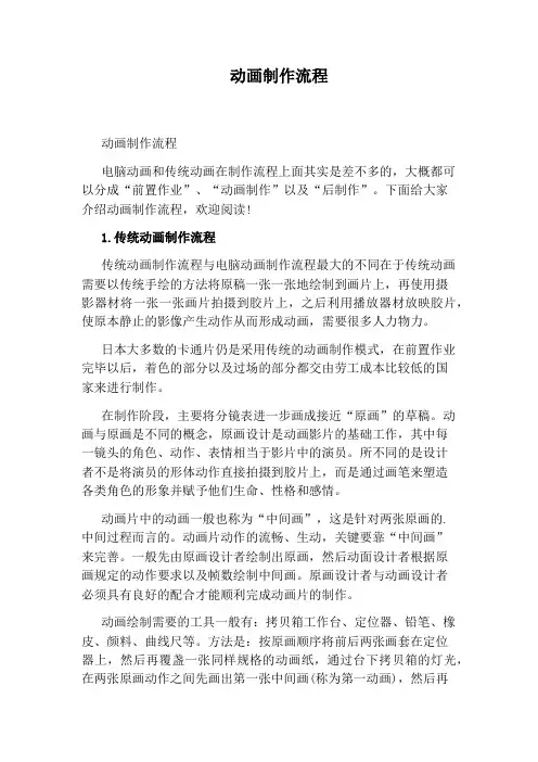 动画制作流程