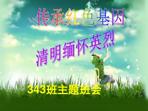 传承红色基因清明缅怀先烈主题班会PPT课件