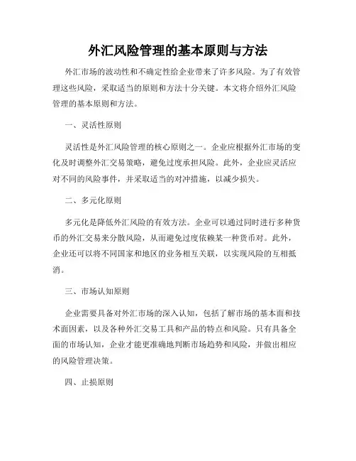 外汇风险管理的基本原则与方法