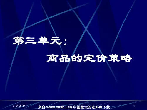 制定商品策略的定价原则(ppt 49页)