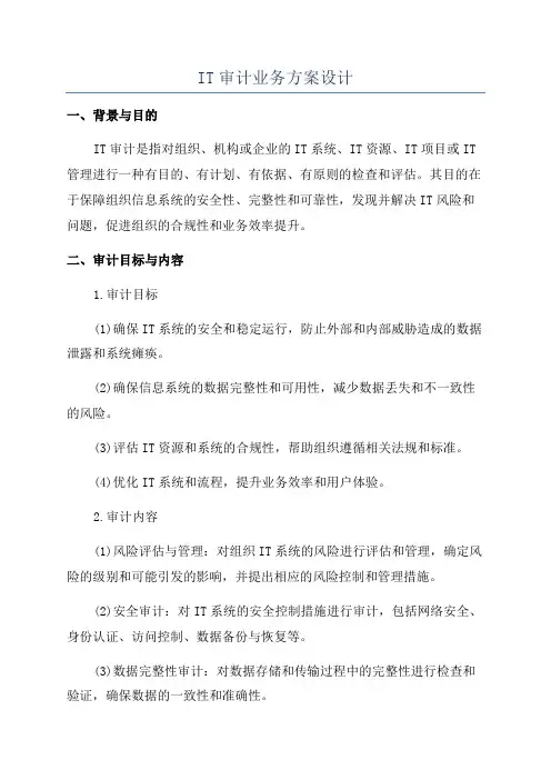 IT审计业务方案设计