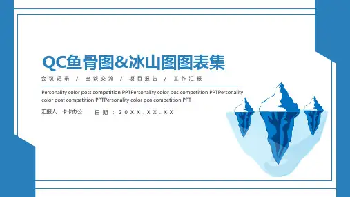 QC品管圈鱼骨图冰山图图表集PPT模板