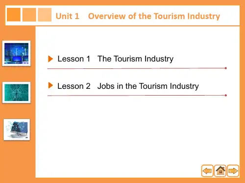 旅游英语电子课件Unit1Overview of the Tourism Industry
