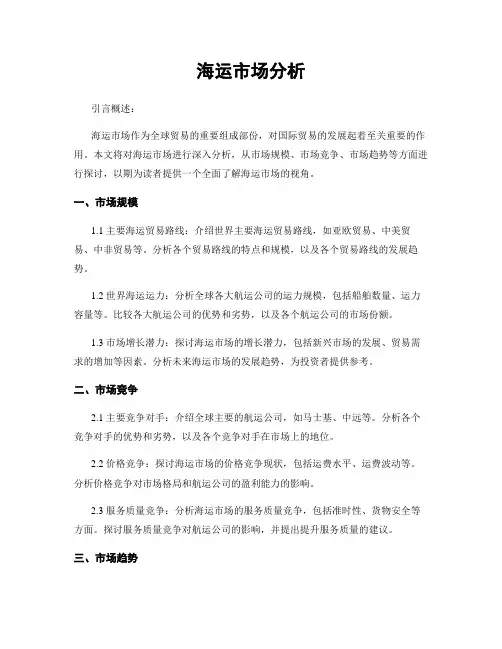海运市场分析