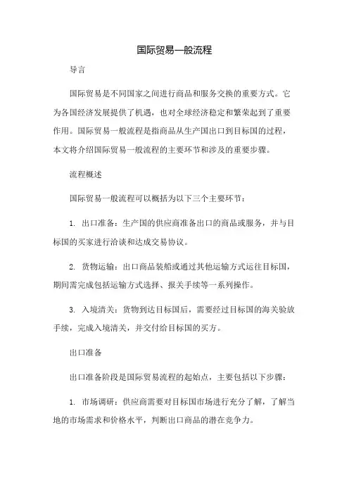 国际贸易一般流程