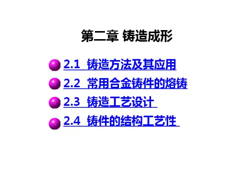 材料成形技术--第2章 铸造成形