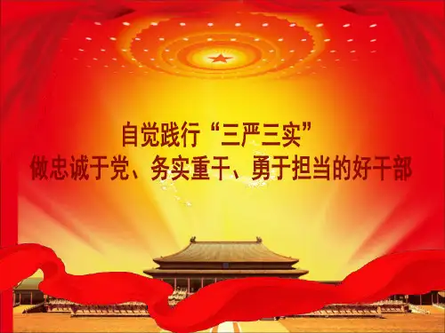 自觉践行“三严三实”,做忠诚于党、务实重干、勇于担当的好干部