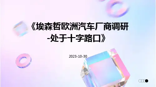 埃森哲欧洲汽车厂商调研-处于十字路口