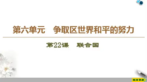 高中岳麓版历史选修3 第6单元 第22课 联合国课件PPT