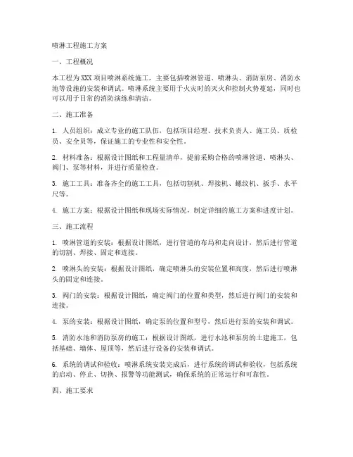 喷淋工程施工方案