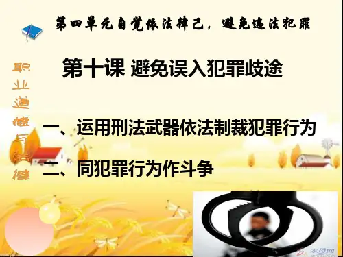 避免误入犯罪歧途 PPT课件