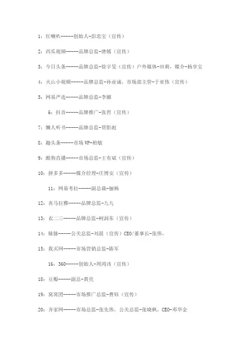 客户名单 无号码