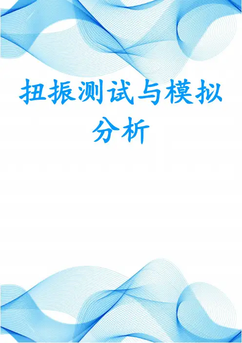 扭振测试与模拟分析