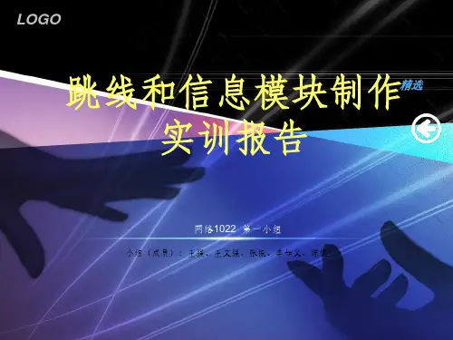 跳线和信息模块制作实训报告