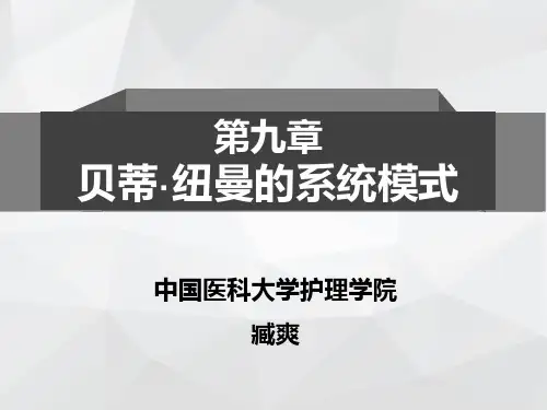 第九章 贝蒂·纽曼的系统模式