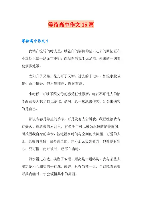 等待高中作文15篇