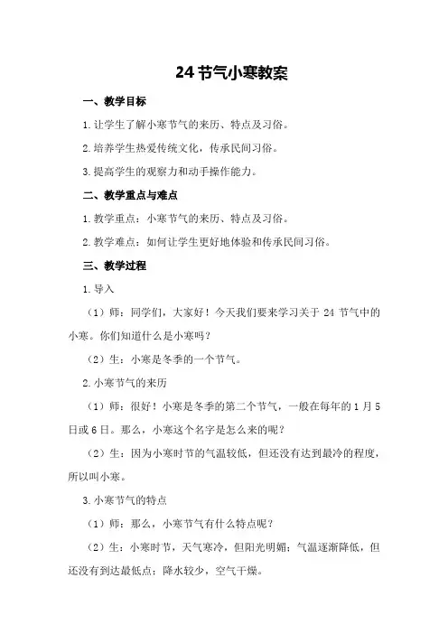24节气小寒教案