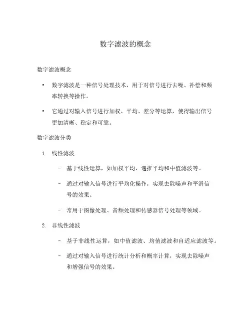 数字滤波的概念