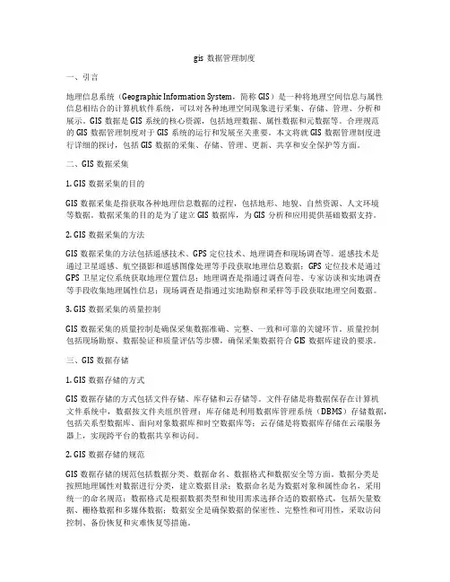 gis数据管理制度