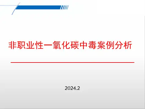 非职业性一氧化碳中毒案例分析(模板)