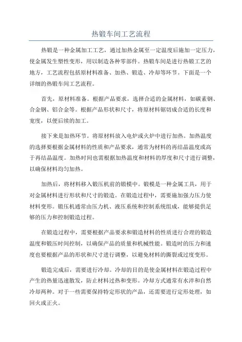 热锻车间工艺流程