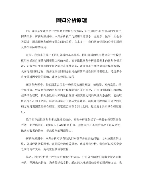 回归分析原理