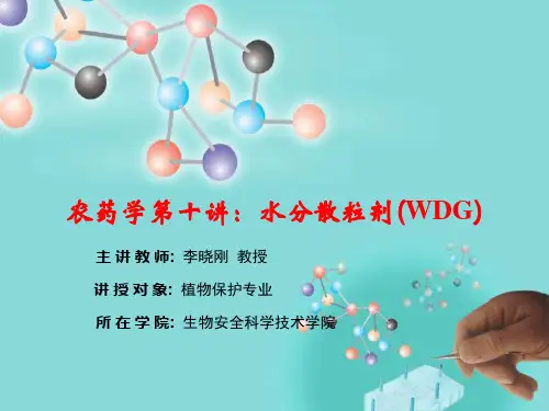 第十讲 水分散粒剂