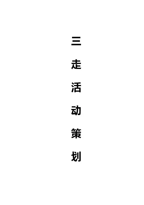 三走活动策划书