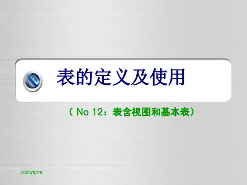 视图和图表的定义及使用-SQL
