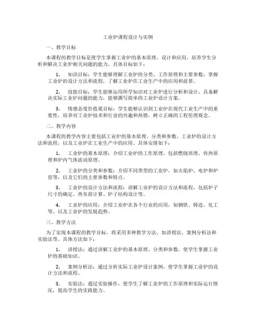 工业炉课程设计与实例