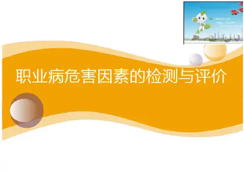 职业病危害因素评价与检测分析
