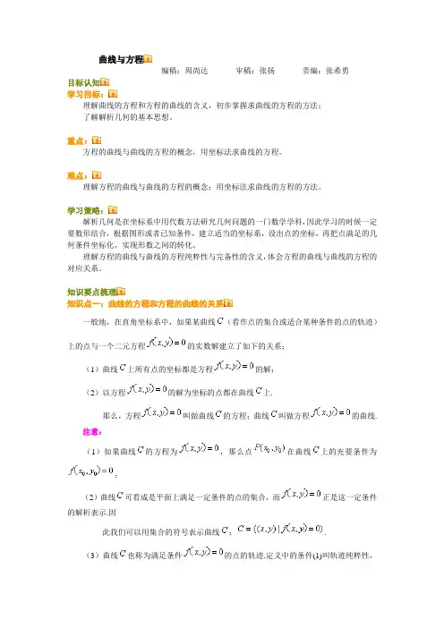 曲线与方程
