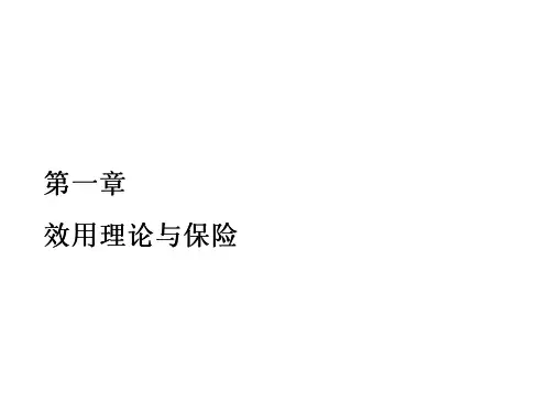 效用理论与保险