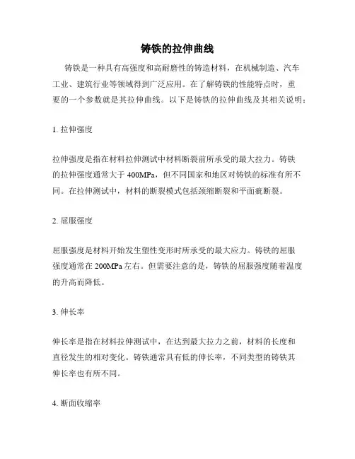 铸铁的拉伸曲线