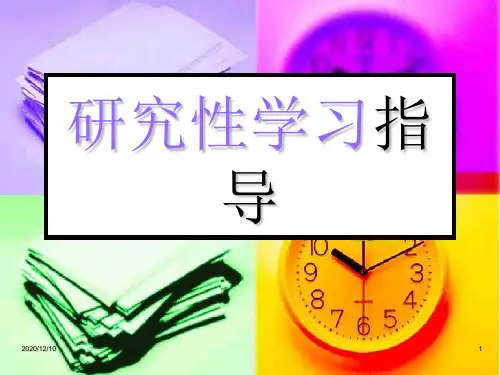 研究性学习指导PPT教学课件