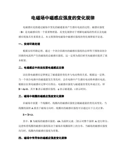 电磁场中磁感应强度的变化规律